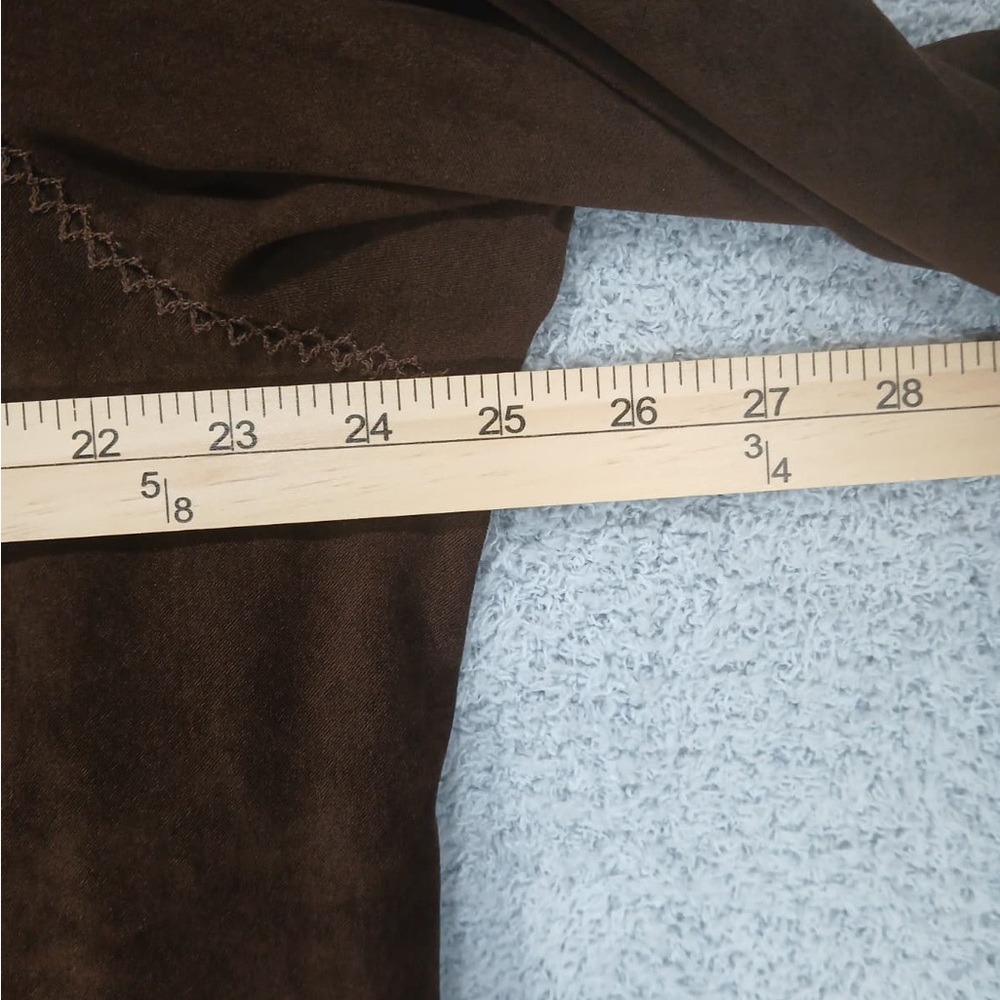 Westbound Brown Faux Suede Feel Longline Shirt Jacket Size XL - Picture 13 of 14